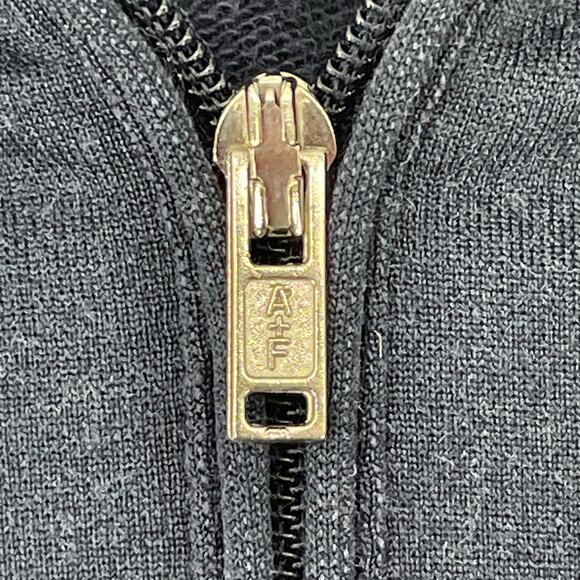 Abercrombie & Fitch Women’s Hoodie Jacket Gym Issue 1/2 Zip, Navy/ Ivory, Sz M - Picture 5 of 9